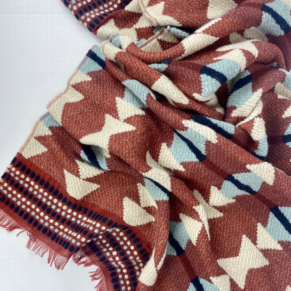 Oversized Madewell Long SouthWestern Chunky Soft Wool Shawl Blanket
